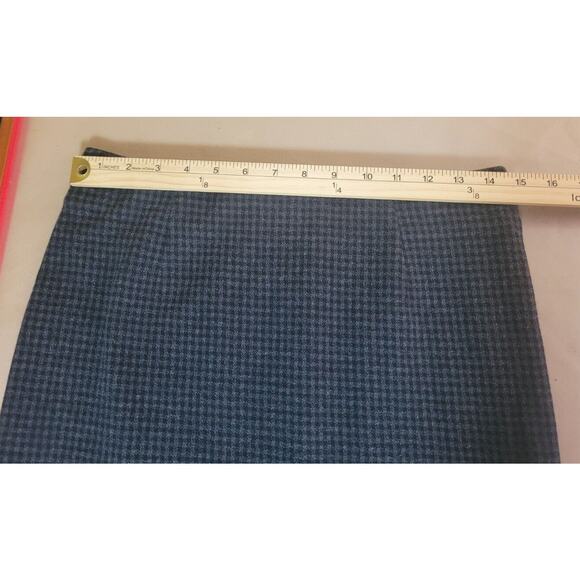 J. Jill Petite Medium Ponte Pencil Skirt Black Gray Houndstooth Stretch EUC - Picture 6 of 7